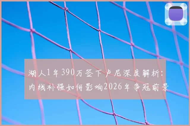 湖人1年390万签下卢尼深度解析：内线补强如何影响2026年争冠前景？